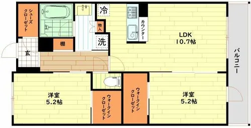 リビオレゾン梅田カサーレ【12階】の間取り