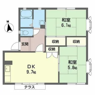 フレグランス翠【0108号室】の間取り