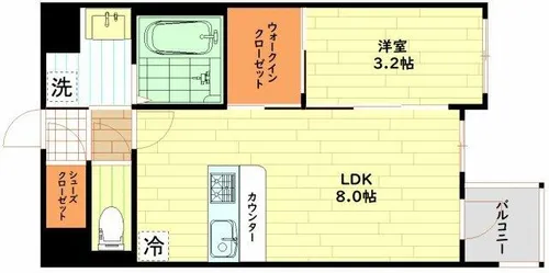 セレニテ東梅田アリエ【13階】の間取り