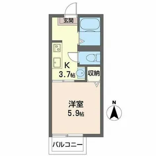 フレグランス神明【0203号室】の間取り