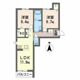 ドゥーズ【1階】の間取り