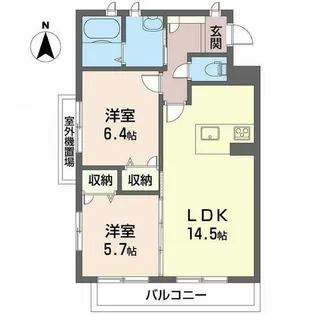リバーパークエレガント【0205号室】の間取り