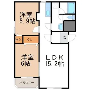 緑風マンション【201号室】の間取り