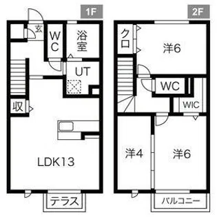 クレアーレ高峯【1階】の間取り