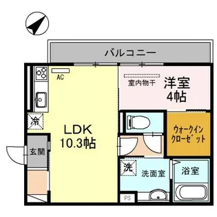Le ciel Ⅱ【201号室】の間取り