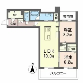 ノワール ヴィスタ【0101号室】の間取り