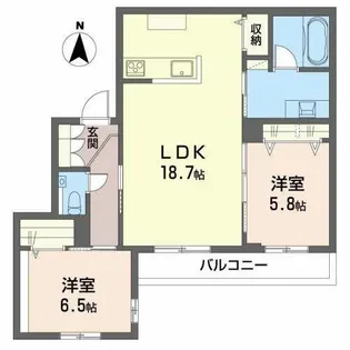 ノワール ヴィスタ【0302号室】の間取り