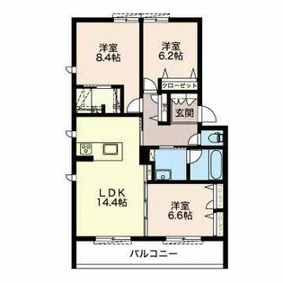 レオン東山【0202号室】の間取り