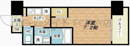 レジュールアッシュ桜宮エクシード【5階】の間取り