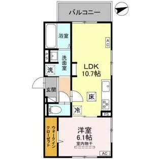 GRAMM下津林WEST【2階】の間取り