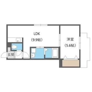 GLASSMARE西町【4階】の間取り