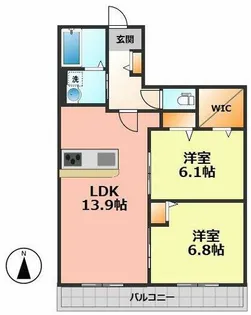 HEIM MAISON 庄内通駅東D棟【2階】の間取り