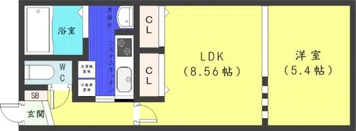 ゼスティ医大前【3階】の間取り