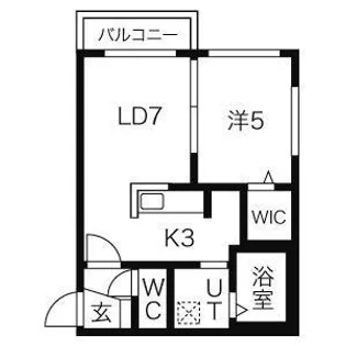 REGULUS桑園【3階】の間取り