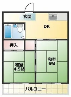 オーティーハイツ東住吉【3階】の間取り