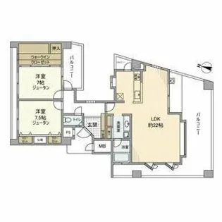 シェヌーア御影【8階】の間取り