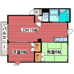 オブザコート1ー8A【101号室】の間取り