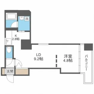 札幌中央レジデンス【6階】の間取り
