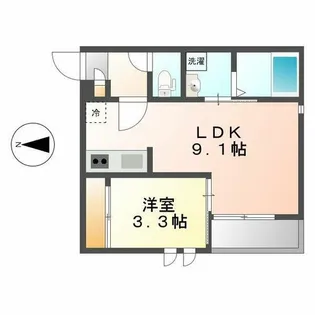 グランティック新瑞橋駅前【1階】の間取り