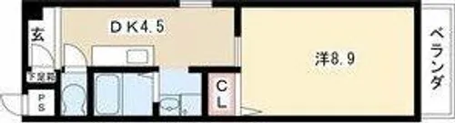 ポポラーレヒロ【1階】の間取り