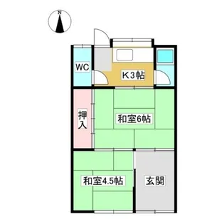 鈴木啓二貸家(御幸町)【3号室】の間取り