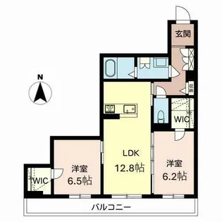 エフ・メゾンG【0203号室】の間取り