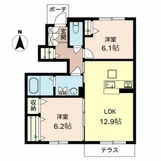 ロイヤル法隆寺【0101号室】の間取り