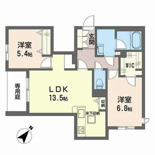 カーサ ジリオ【0103号室】の間取り