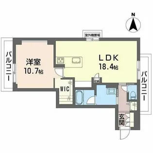 ヴェスプッチ 二条城【0205号室】の間取り