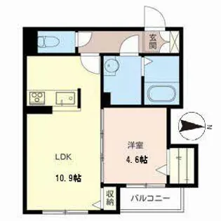 シャーメゾン清水道【2階】の間取り