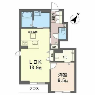 シャーメゾン・ユニヴェール【0102号室】の間取り