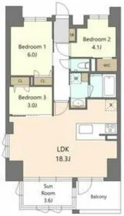 S-RESIDENCE谷町六丁目alo【10階】の間取り