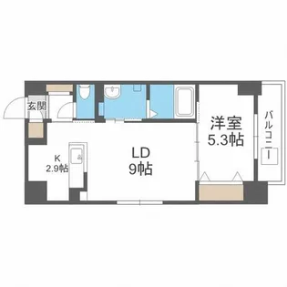 YU-COURT 大通西13【4階】の間取り