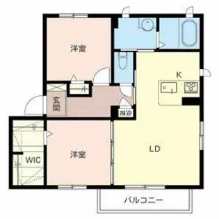 リバーフォレスト郡家【0201号室】の間取り