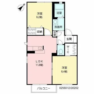 パーク サイト IV番館【D0202号室】の間取り