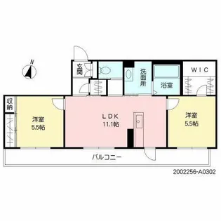エンジョイスペース鷹の巣【A0302号室】の間取り