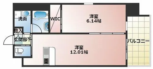 プレジオ江坂ROUGE【5階】の間取り