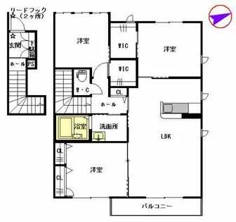 エスパティオ A棟【A0201号室】の間取り