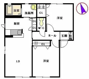 サンハイツ原【A0101号室】の間取り
