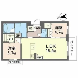 城山 ODAZEN【0303号室】の間取り