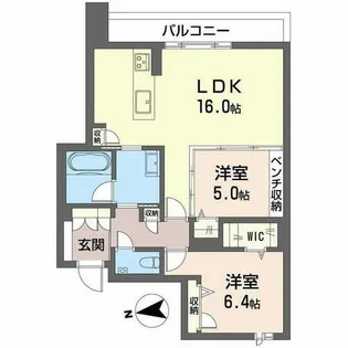 城山 ODAZEN【0202号室】の間取り