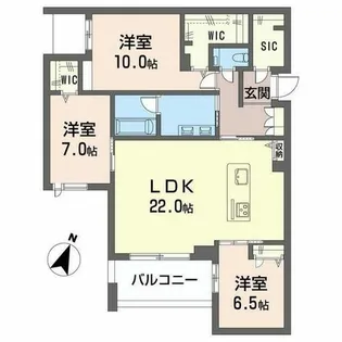 ローヤル錦【0103号室】の間取り