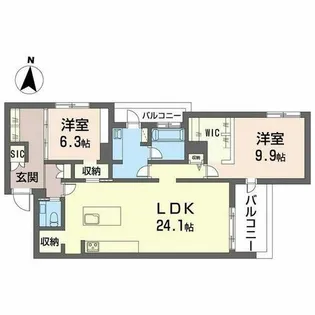 MOAOM【0401号室】の間取り