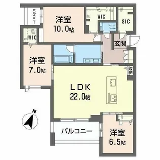 ローヤル錦【0203号室】の間取り