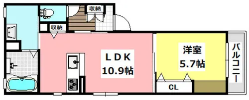シャーメゾンフローラ【1階】の間取り