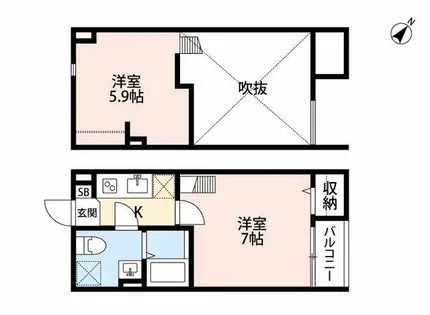 大阪府大阪市平野区加美南5丁目【アパート】の間取り