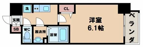 プレデコート天王寺EAST【5階】の間取り