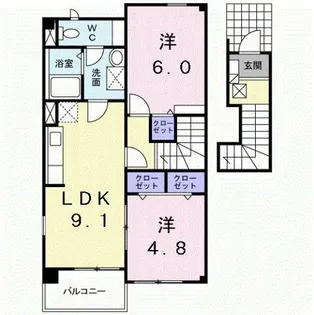 サンリット【2階】の間取り