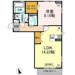 メゾンMINAMI Ⅱ【3階】の間取り