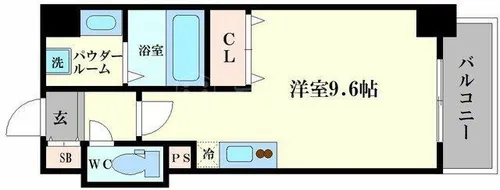 アクアプレイス南堀江【9階】の間取り